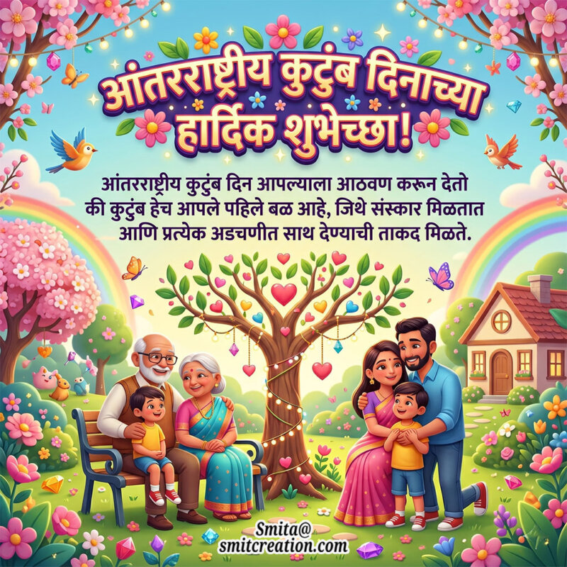 Happy Family Day Quote In Marathi