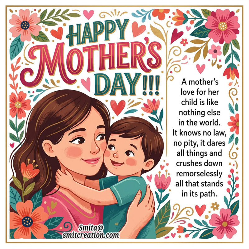 Happy Mothers Day Motherly Love Quote Image