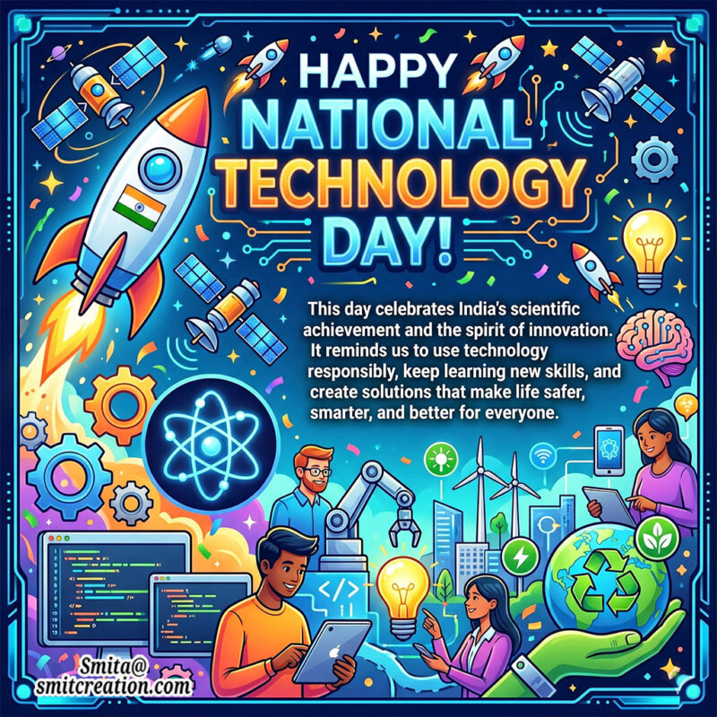Happy National Technology Day India Innovation Message Image