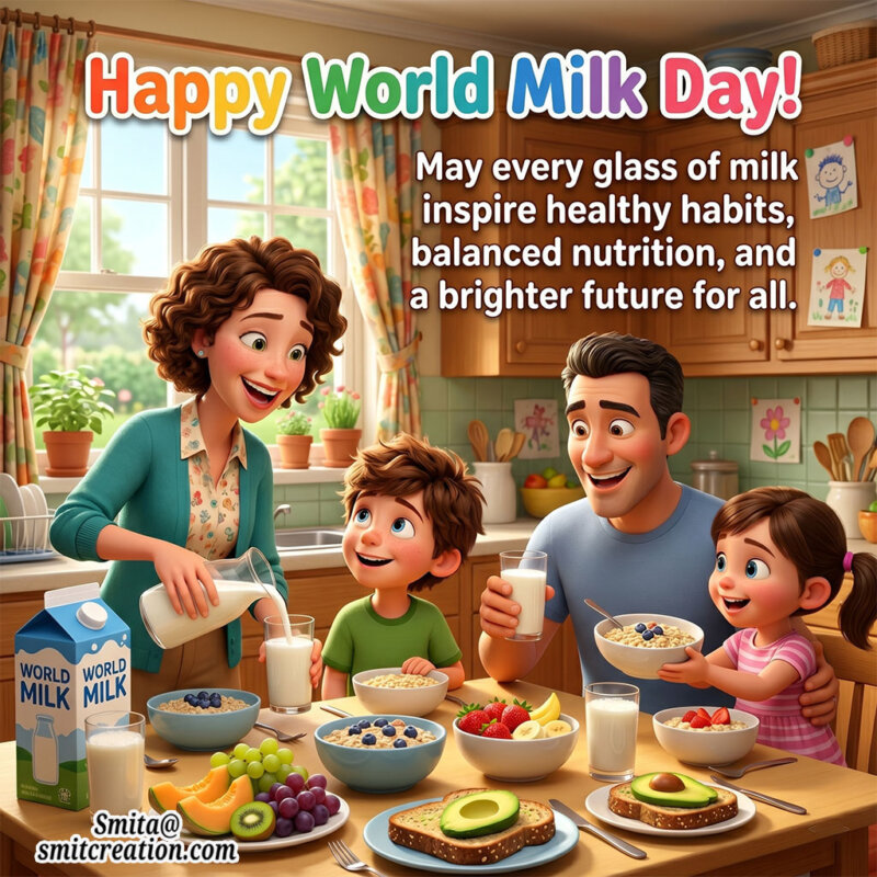 Happy World Milk Day Wish Photo