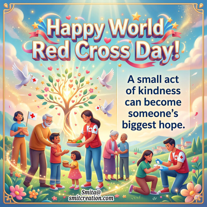 Happy World Red Cross Day Kindness Hope Quote Image