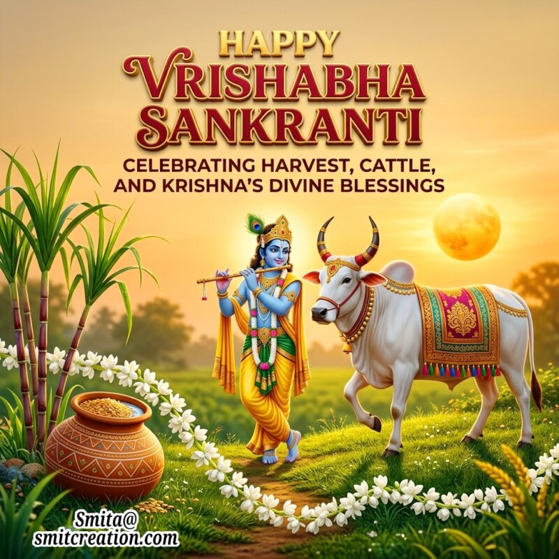 Jai Shri Krishna Happy Vrishabha Sankranti