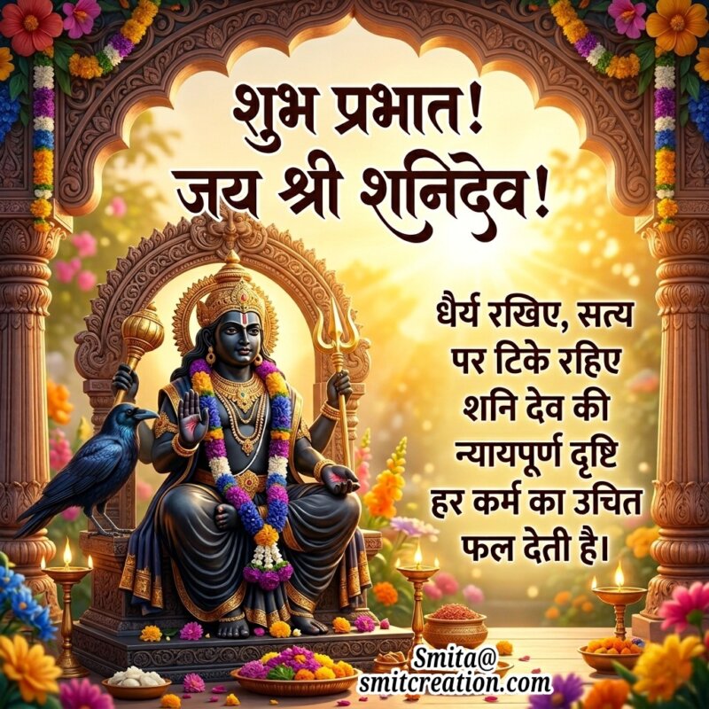 Shubh Prabhat Jai Shri Shanidev Blessings Image