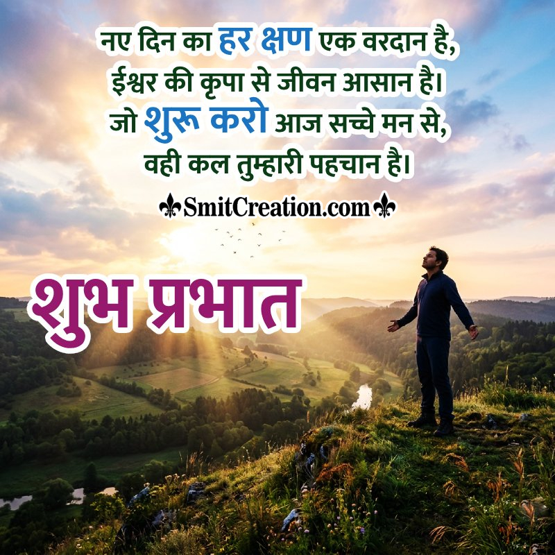 Shubh Prabhat New Beginning Nice Shayari Image