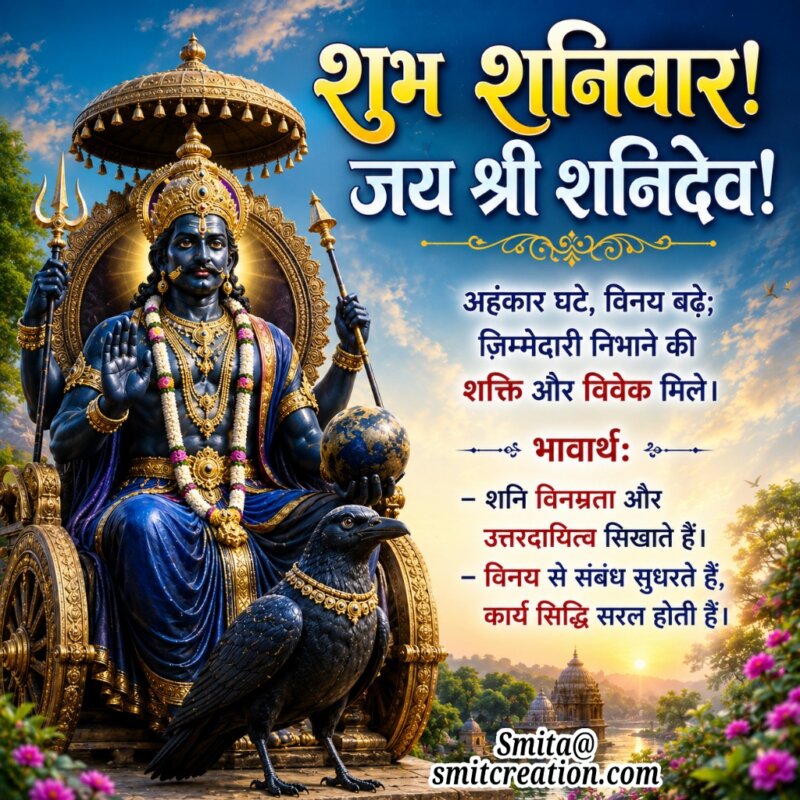 Shubh Saturday Shanidev Blessings Message Image