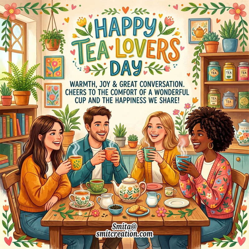 Tea Lovers Day Warm Moments Quote Image