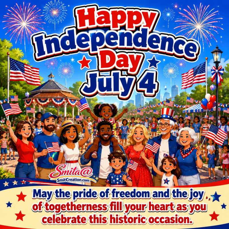 4th July Independence Day Card