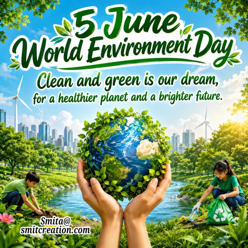 5 June World Environment Day – Clean And Green Our Dream
