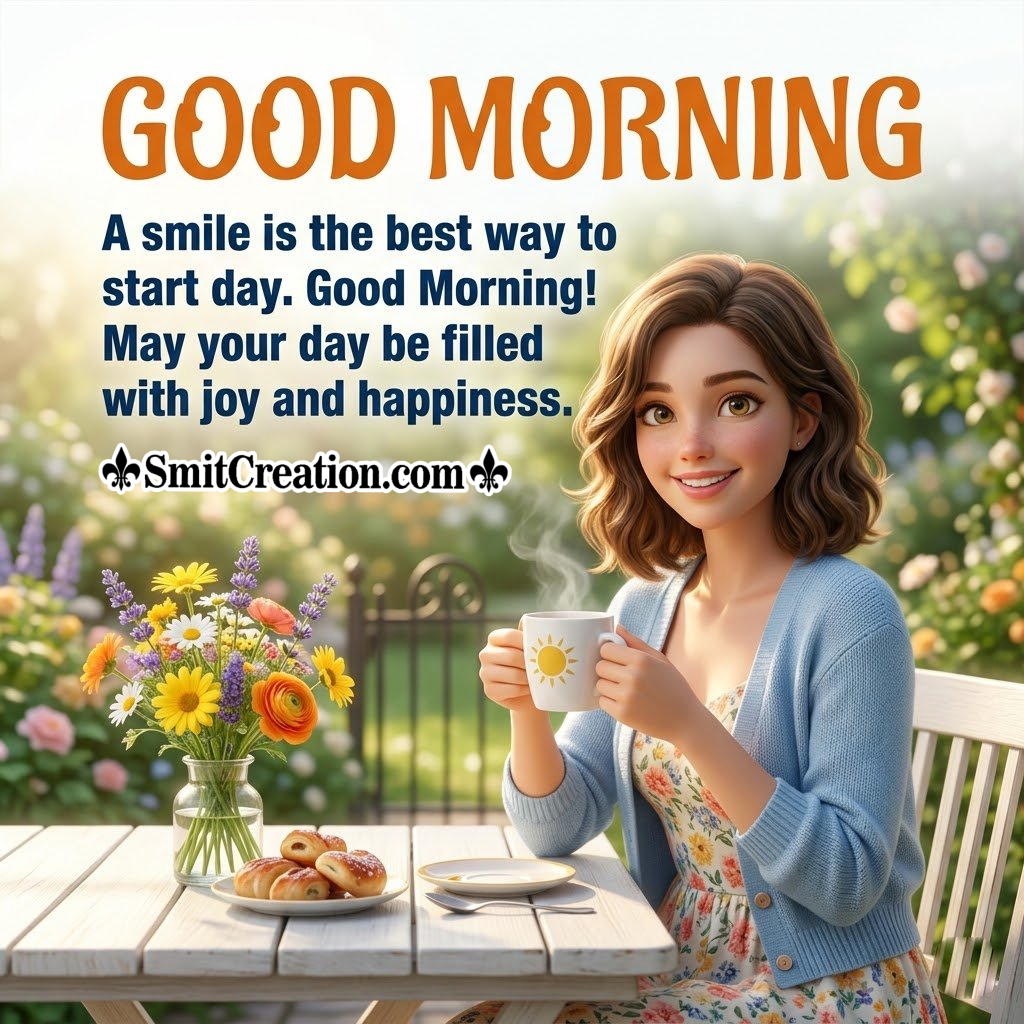 Good Morning Smile Wishing Image