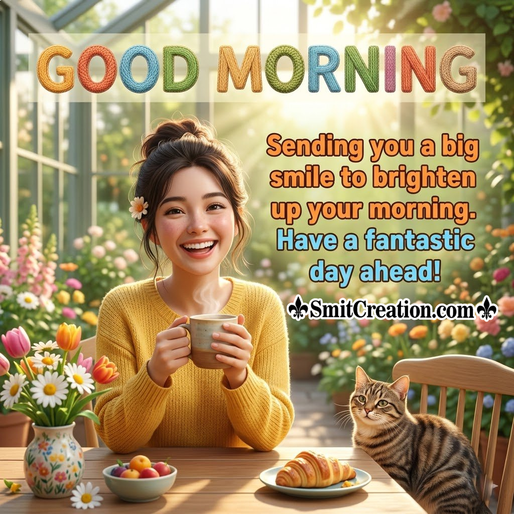 Good Morning Smile Wonderful Greeting Pic