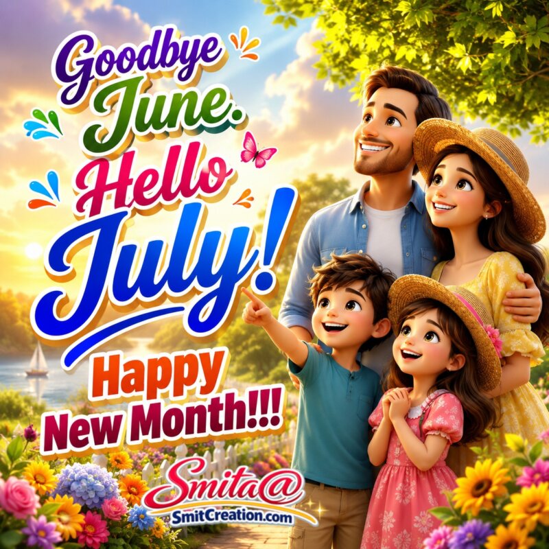 Goodbye June. Hello July! Happy New Month