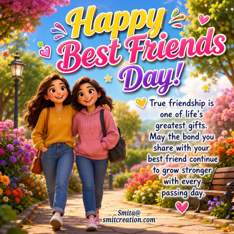 Happy Best Friends Day Friendship Bond Wishes Image