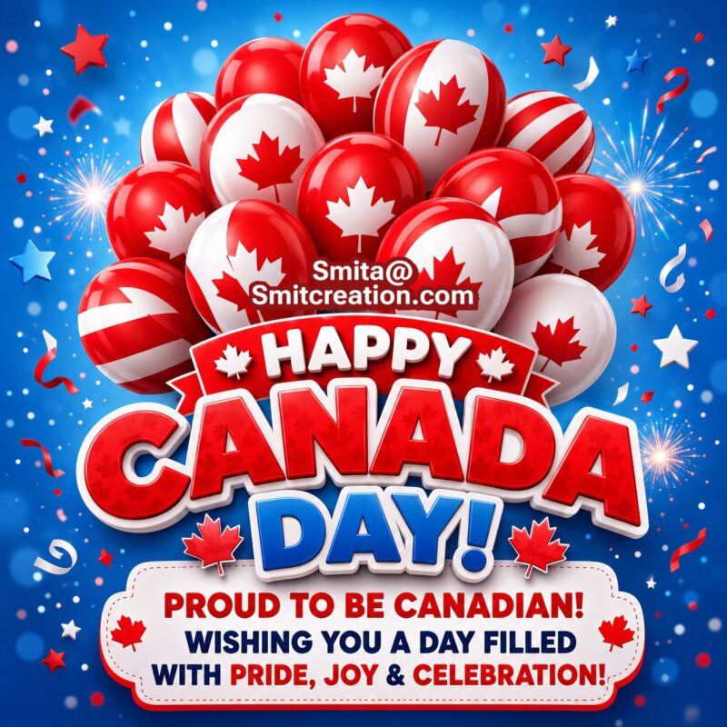 Happy Canada Day Balloons Image