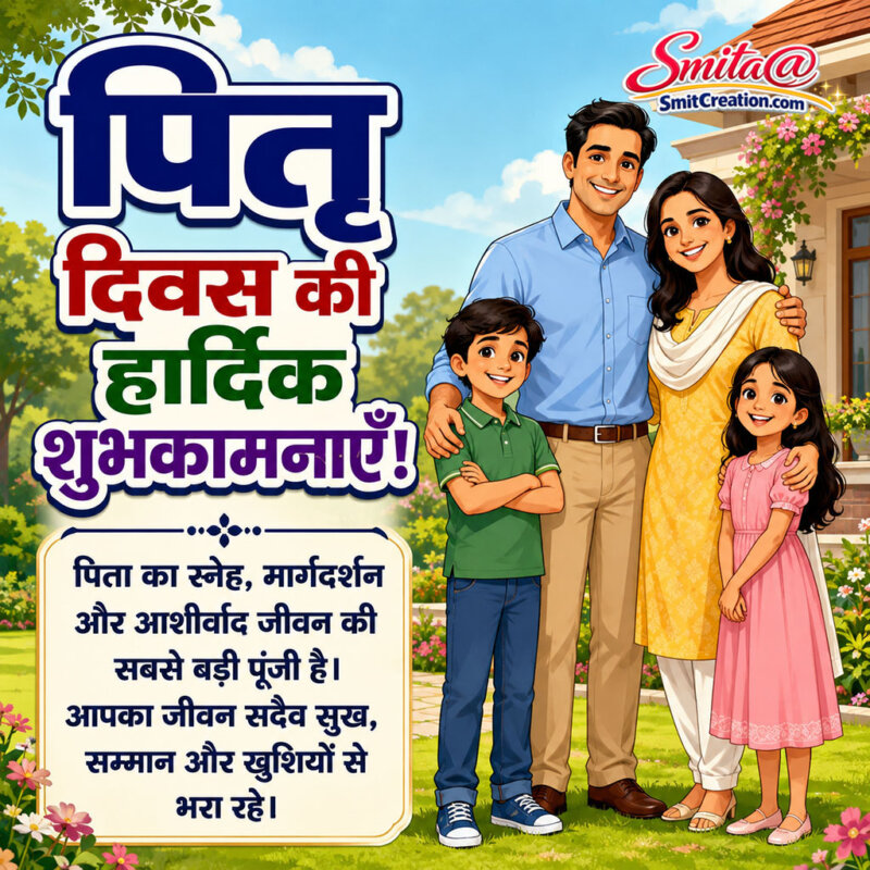 Happy Father’s Day Hindi Card