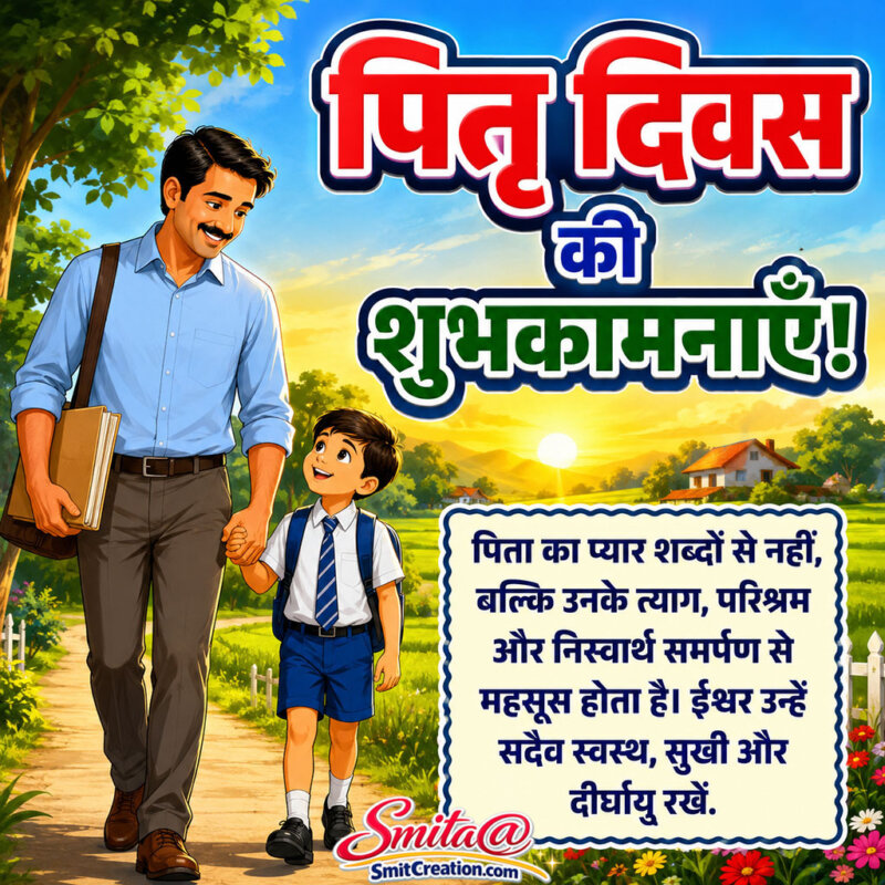 Happy Father’s Day Hindi Fantastic Message Photo