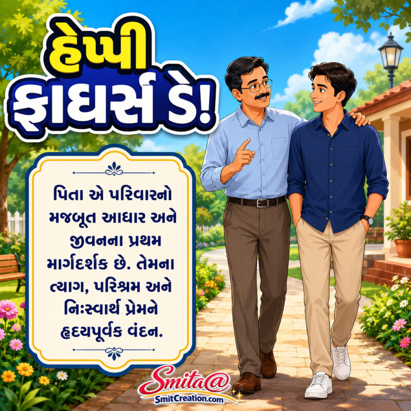 Happy Fathers Day Image In Gujarati