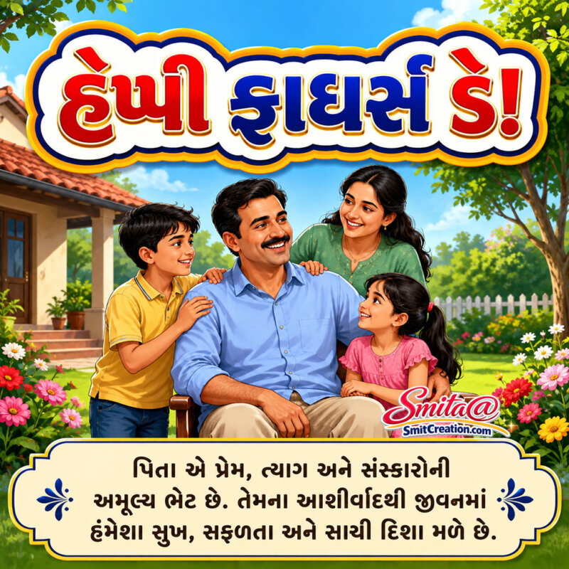 Happy Fathers Day Wish In Gujarati