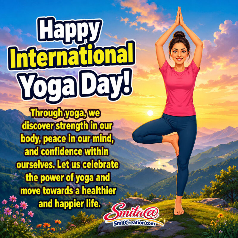 Happy International Yoga Day English Strength And Inner Peace Image