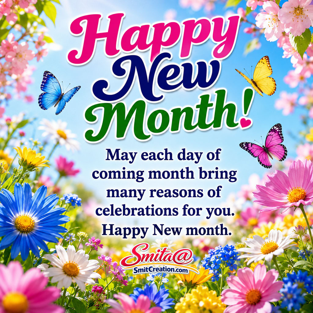 Happy New Month Celebration Wishes Image