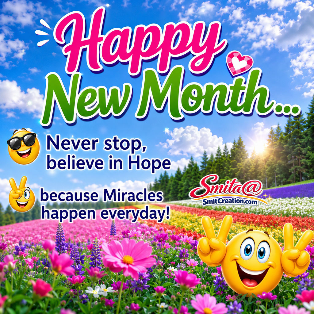 Happy New Month – Never Stop, Believe In Hope
