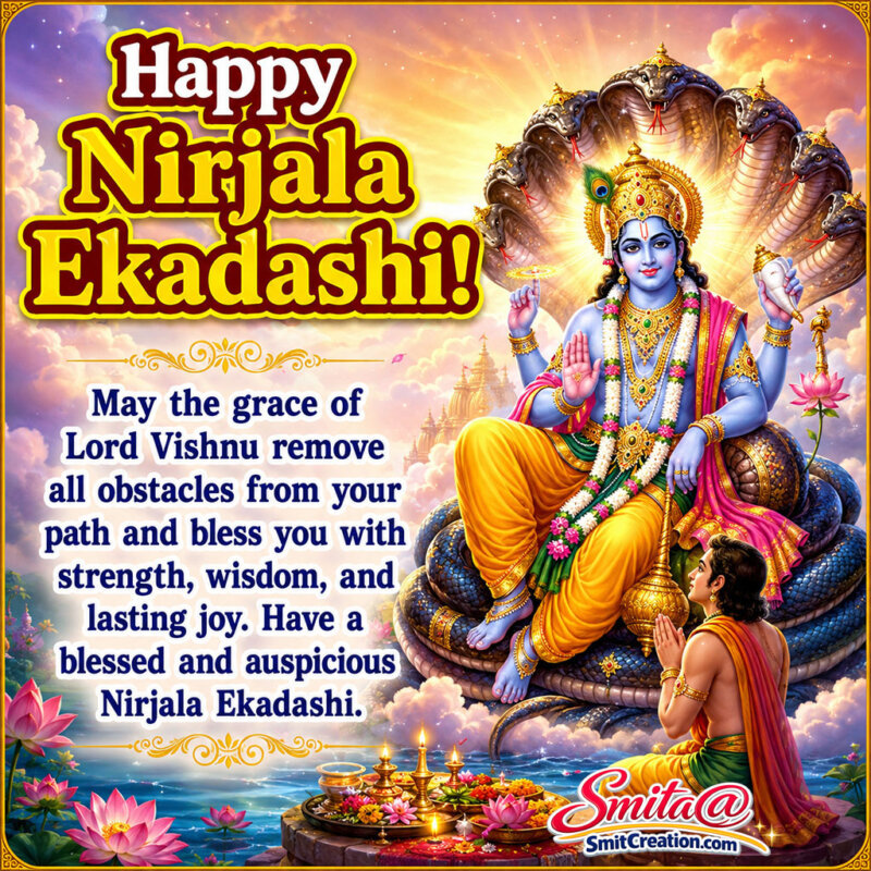 Happy Nirjala Ekadashi Divine Grace and Prosperity Message