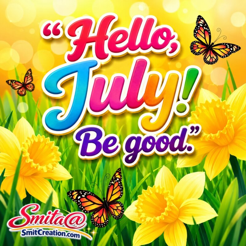 Hello,July! Be good!