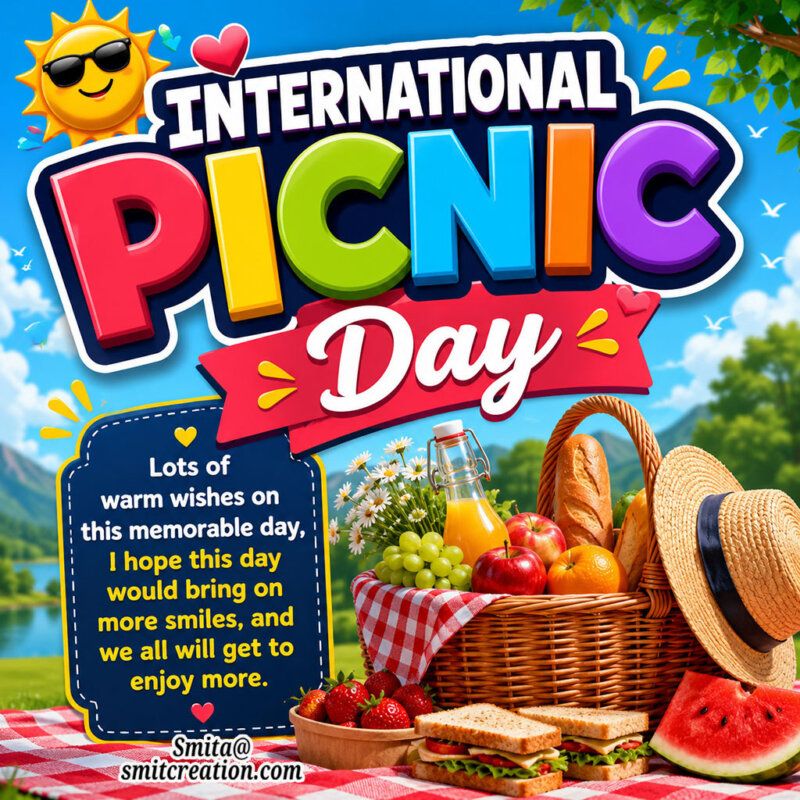 International Picnic Day Wish Image