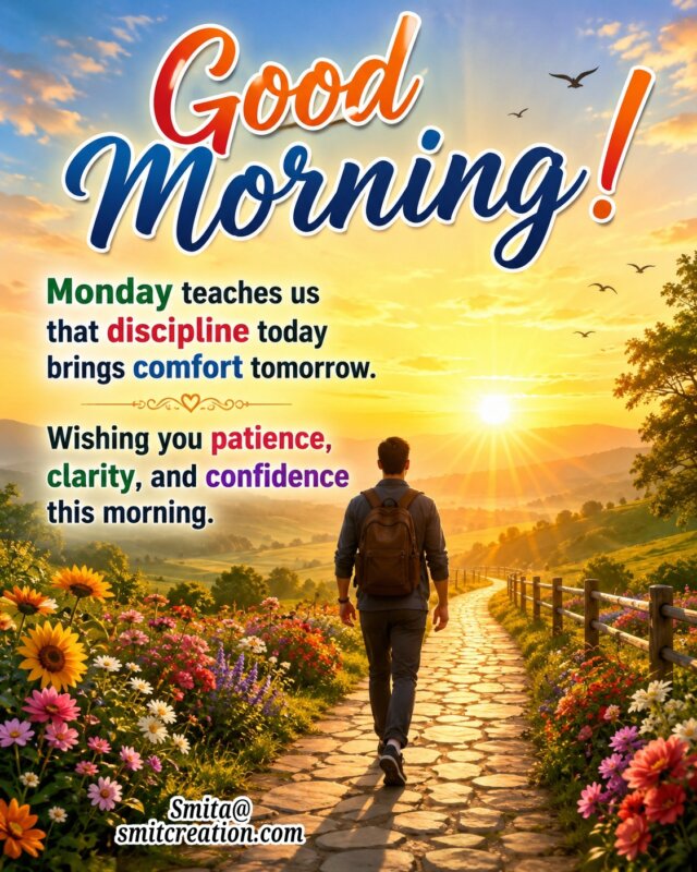 Monday Morning Discipline And Confidence Quote
