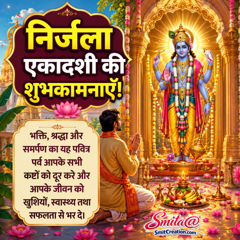 Nirjala Ekadashi Hindi Wishes for Happiness and Success