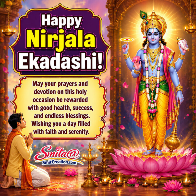 Nirjala Ekadashi Wishes for Faith Health and Success