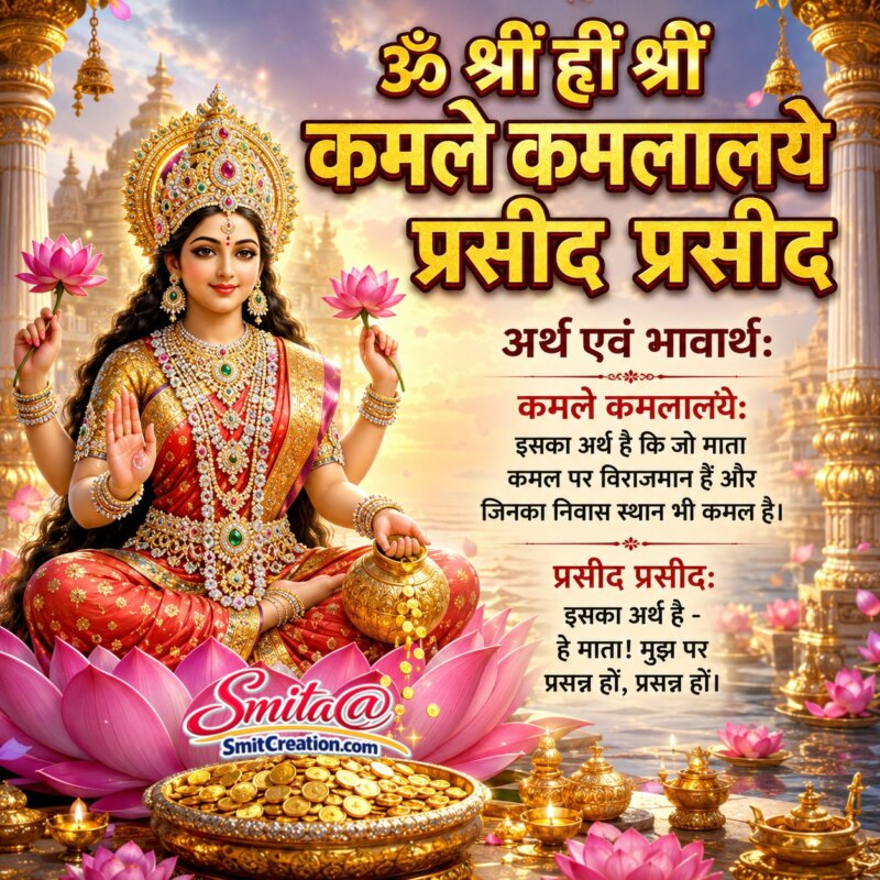 Om Shreem Hreem Shreem Kamale Kamalalaye Mantra