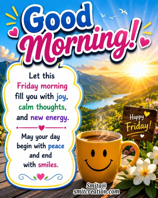 Peaceful Friday Morning Wish Image