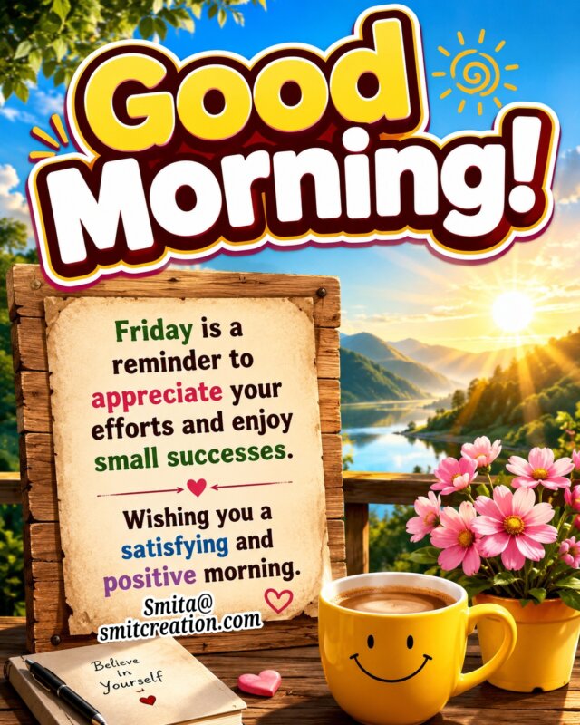 Positive Friday Morning Appreciation Quote Image