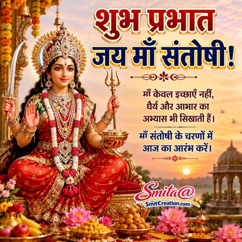 Shubh Prabhat Jai Maa Santoshi Message Pic