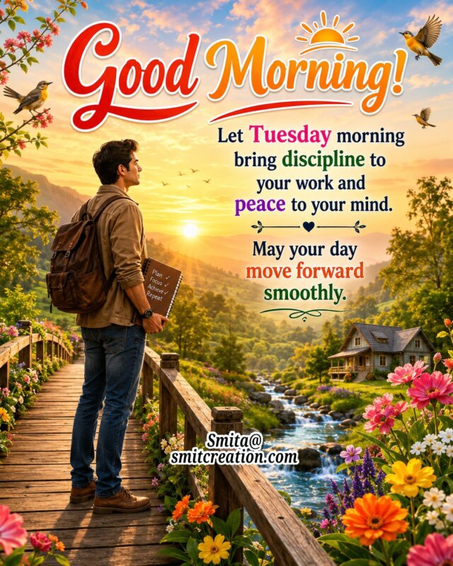 Tuesday Morning Discipline And Peace Message Image