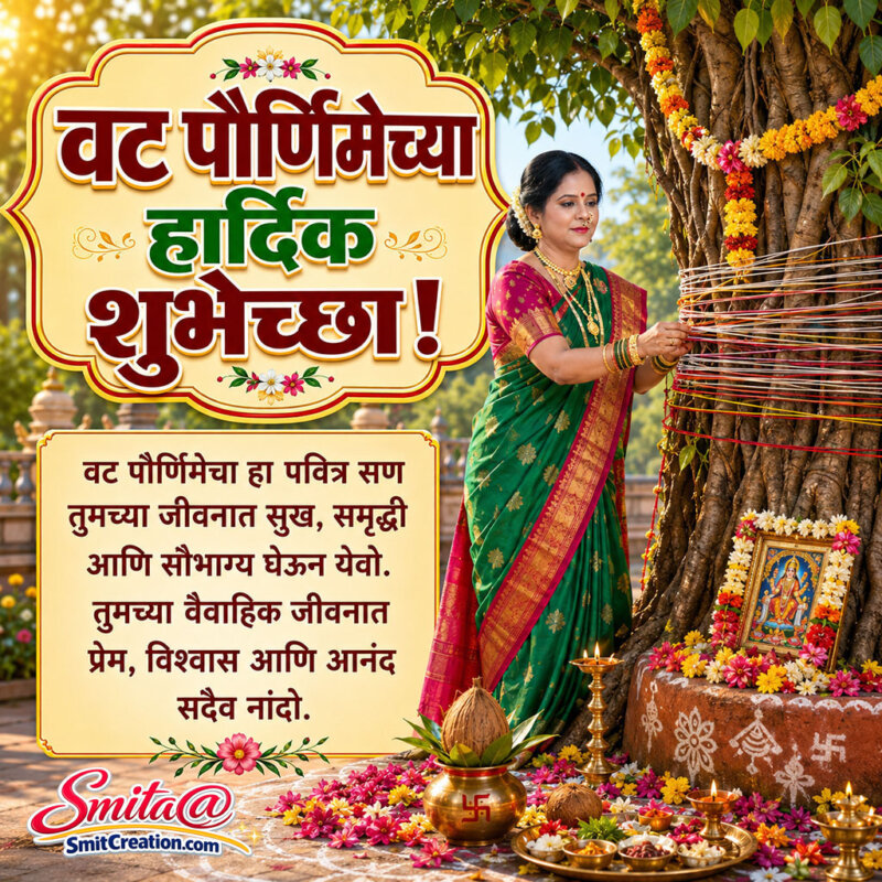 Vat Purnima Marathi Love And Prosperity Wishes