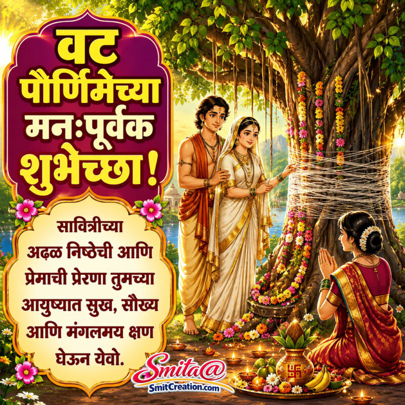 Vat Purnima Marathi Savitri Inspiration And Good Fortune Message