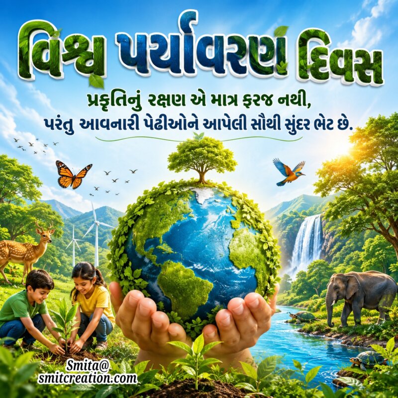 Vishv Paryavaran Diwas Gujarati Quote