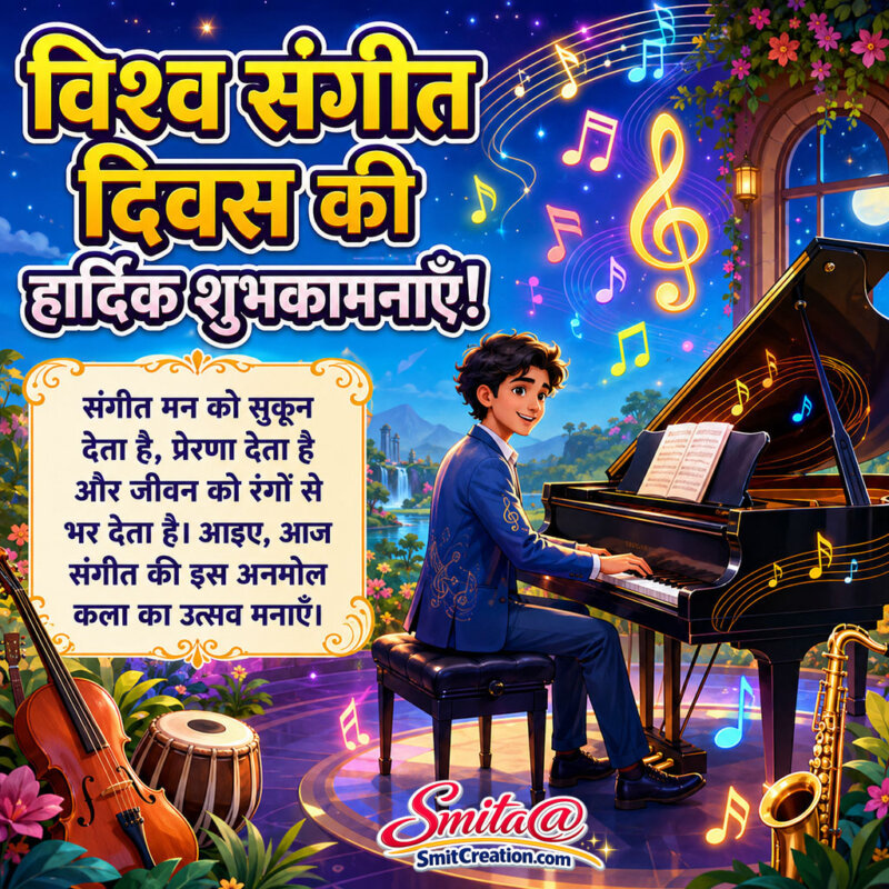 Vishv Sangeet Diwas Ki Shubhkamnaye