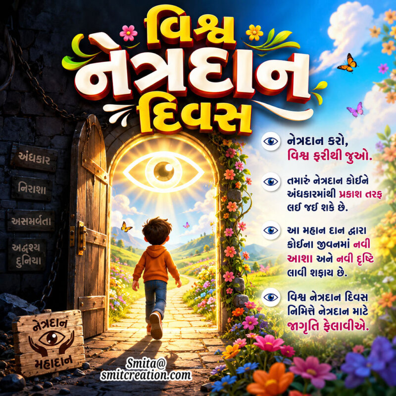Vishwa Netradan Diwas Gujarati Slogan