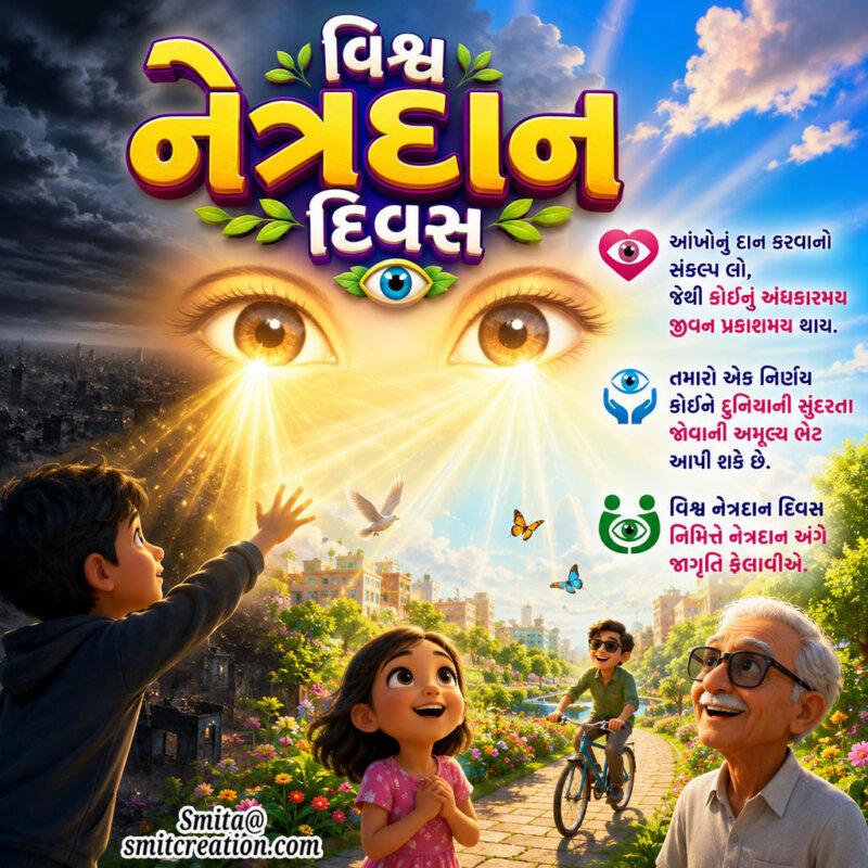 World Eye Donation Day Gujarati Picture