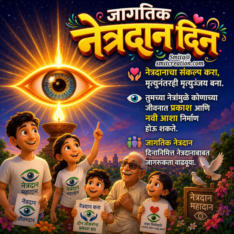 World Eye Donation Day Marathi Message Pic