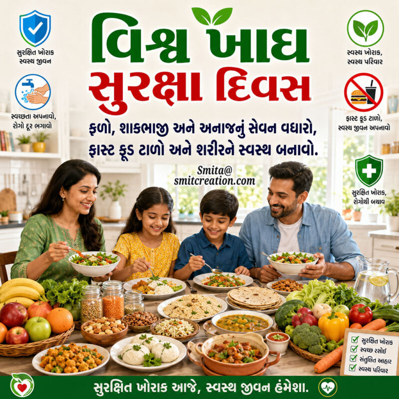 World Food Safety Day Gujarati Status Photo