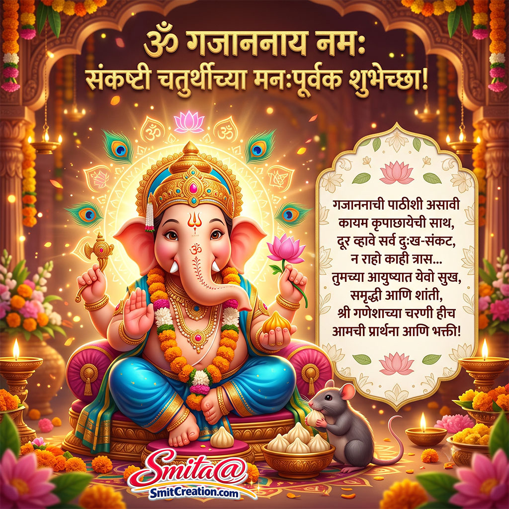 Gajanana Sankashti Chaturthi Marathi Shubhechha