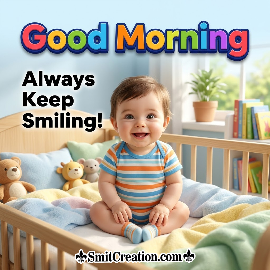 Good Morning Baby Always Keep Smiling