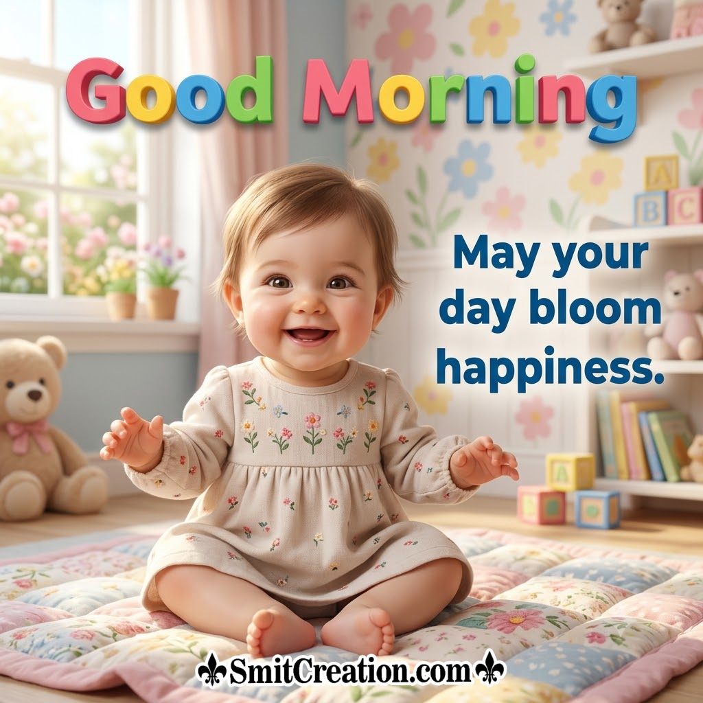 Good Morning Baby Girl Smiling Image