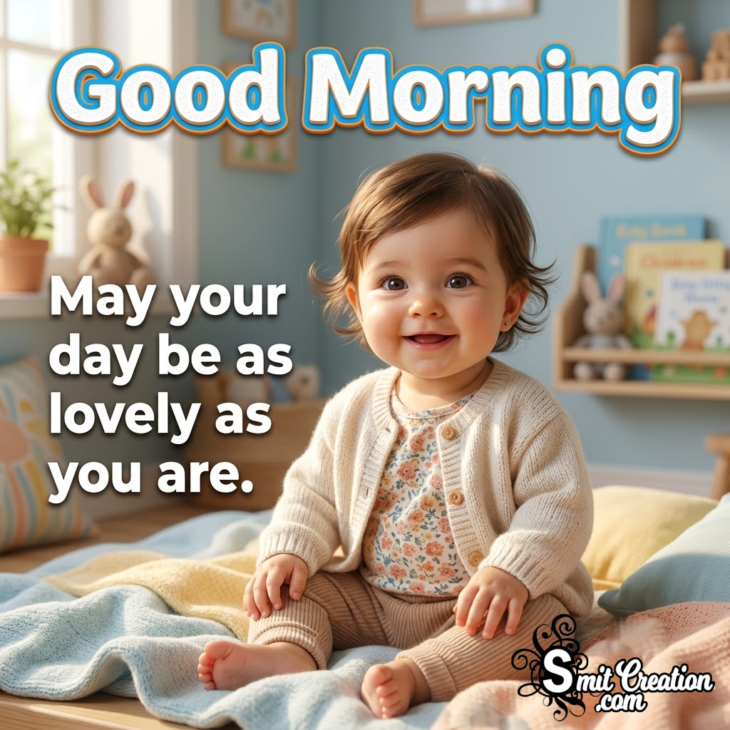 Good Morning Cute Baby Girl Lovely Image
