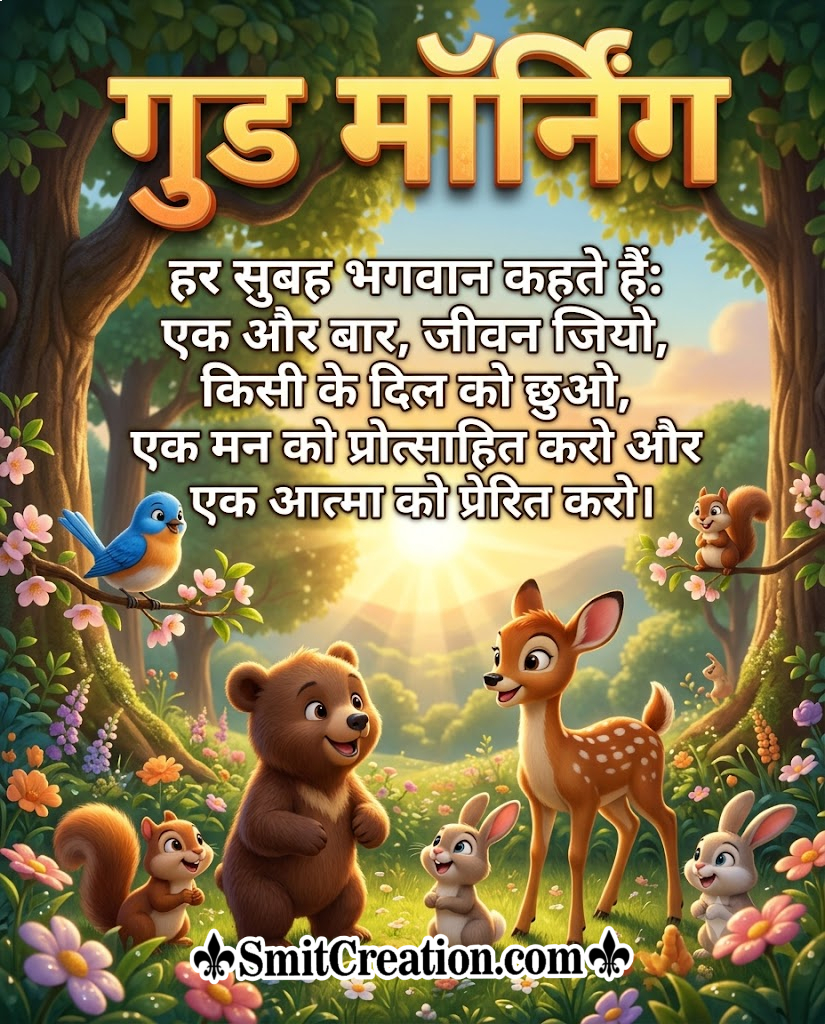 Good Morning Hindi Message Best Greeting Image
