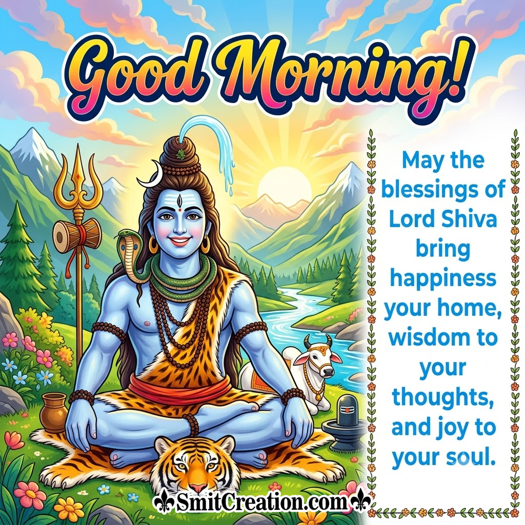 Good Morning Lord Shiva Blessings Image