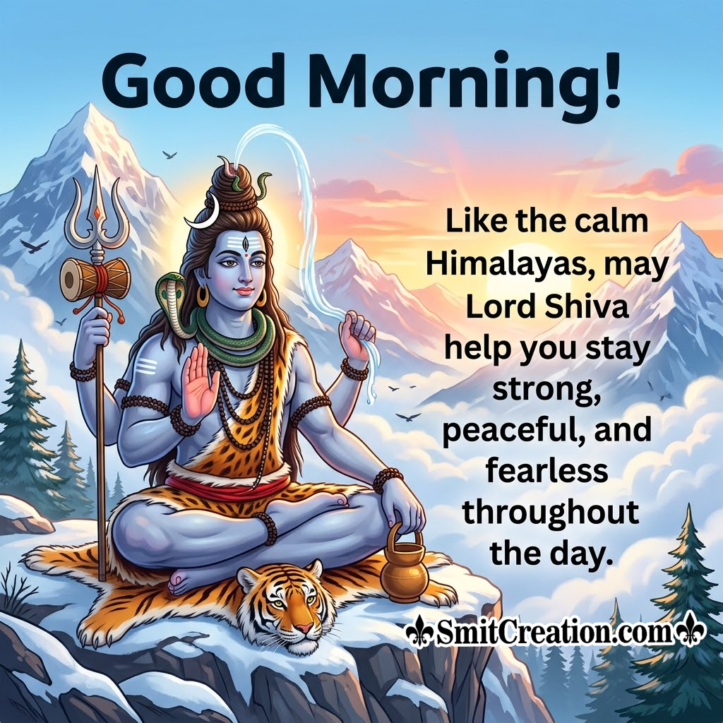 Good Morning Lord Shiva Peaceful Wish Pic